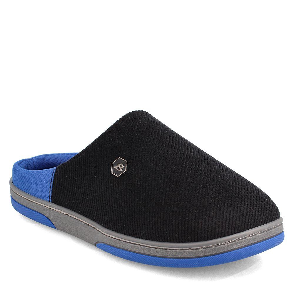 Pantuflas Hombre Bata Busan Negro-Azul-0