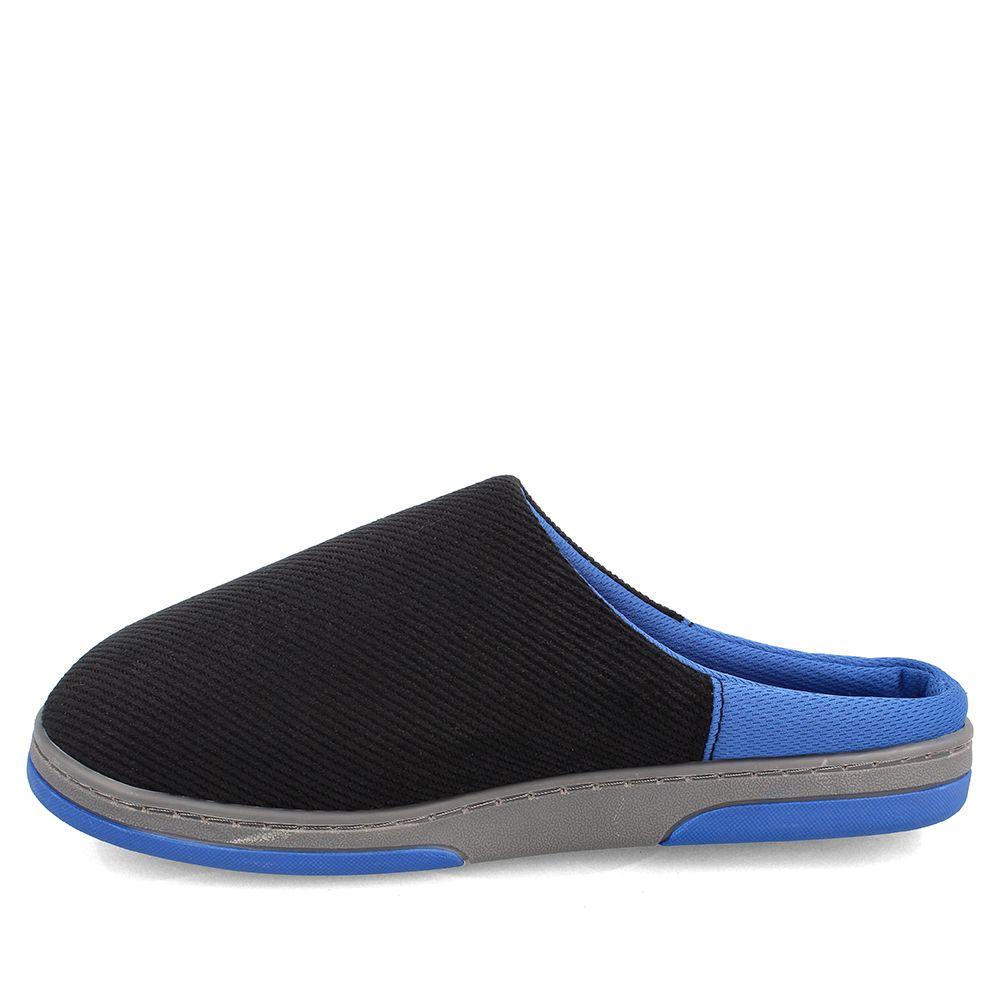 Pantuflas Hombre Bata Busan Negro-Azul-1