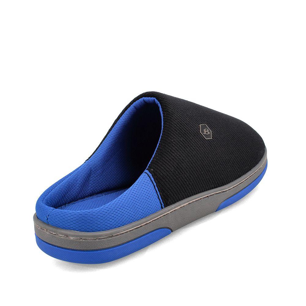 Pantuflas Hombre Bata Busan Negro-Azul-3