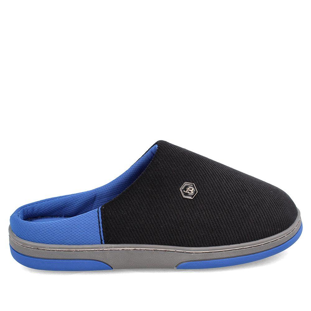 Pantuflas Hombre Bata Busan Negro-Azul-4