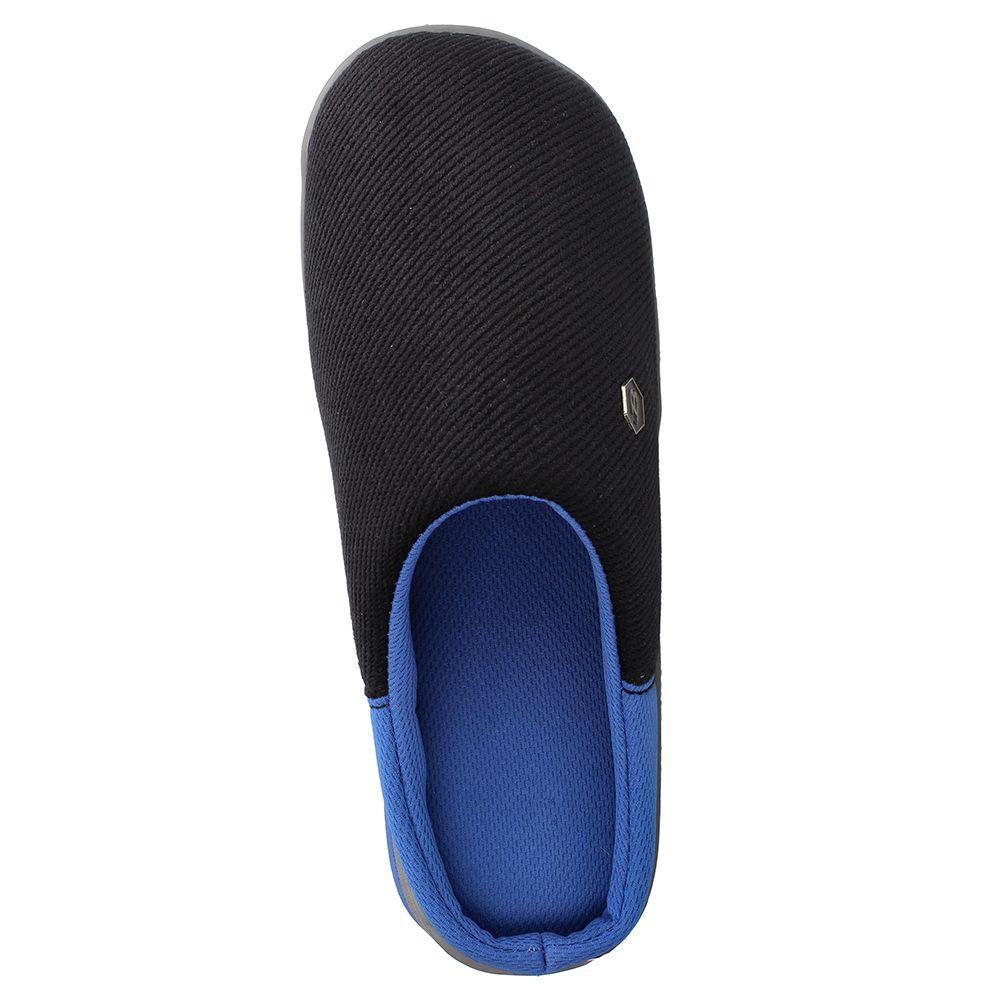 Pantuflas Hombre Bata Busan Negro-Azul-5