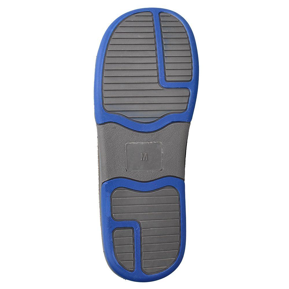 Pantuflas Hombre Bata Busan Negro-Azul-6