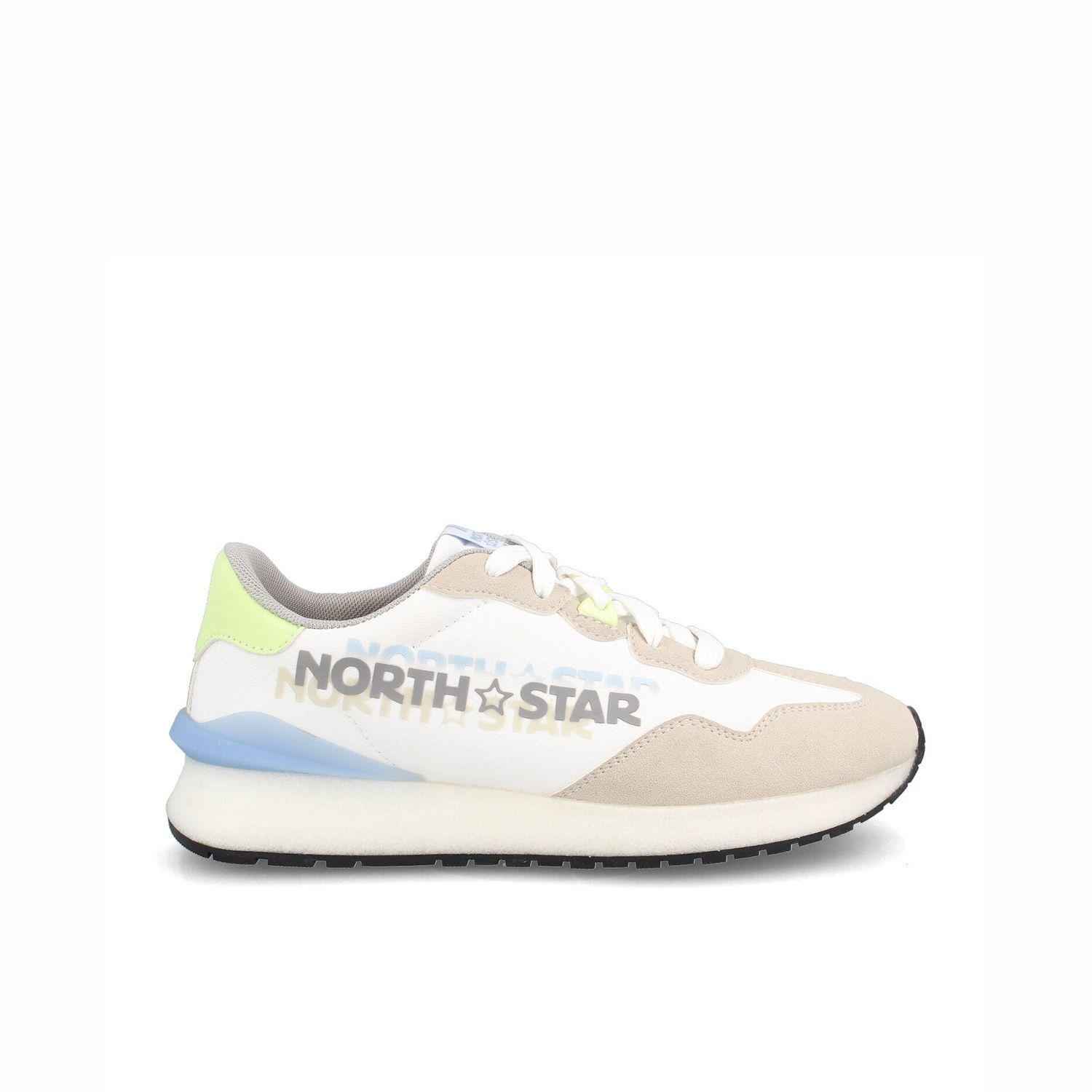 Zapatilla Mujer North Star Retronova Blanco-Celeste-0