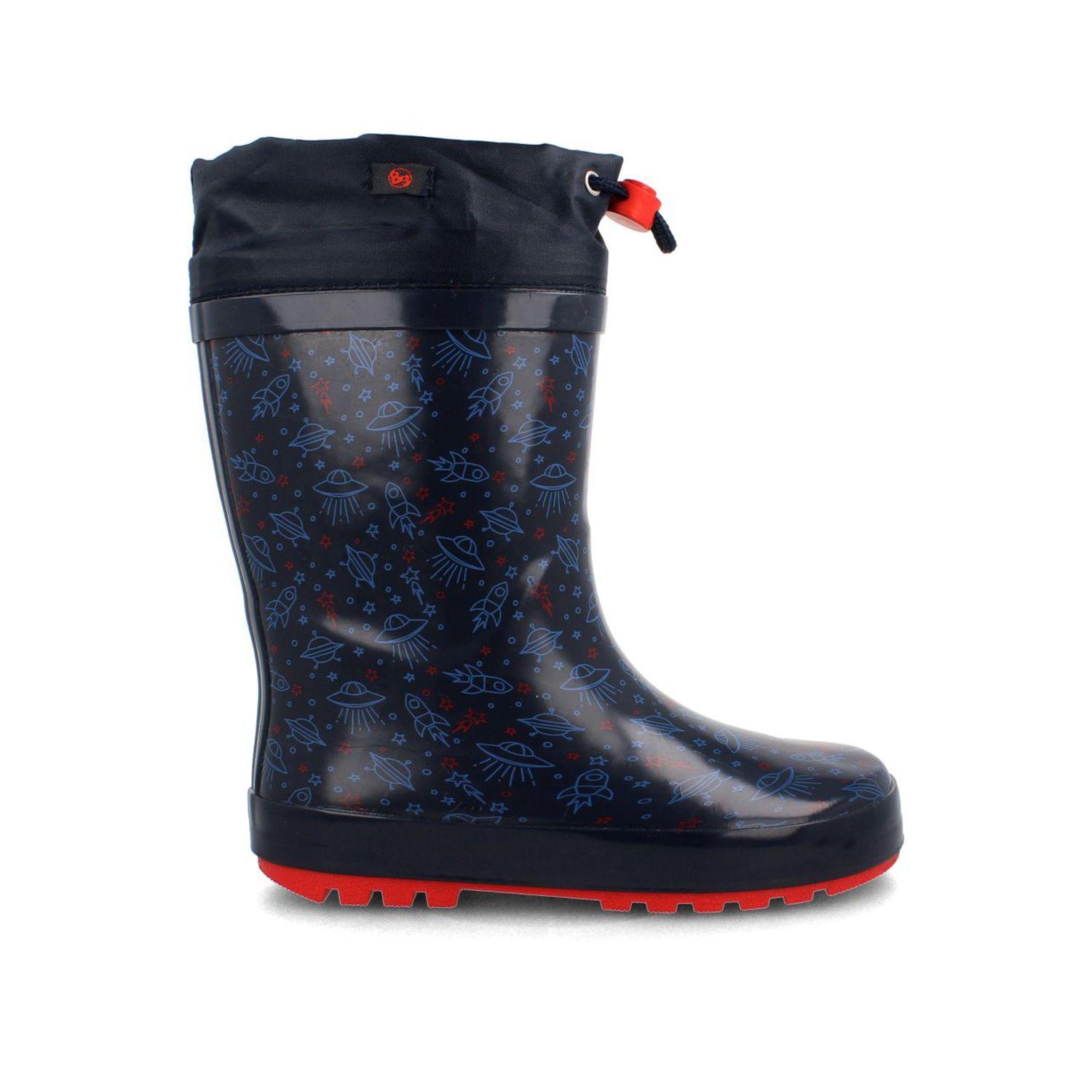 Bota De Agua Niña Bubblegummers Rainboot Lights Azul-0