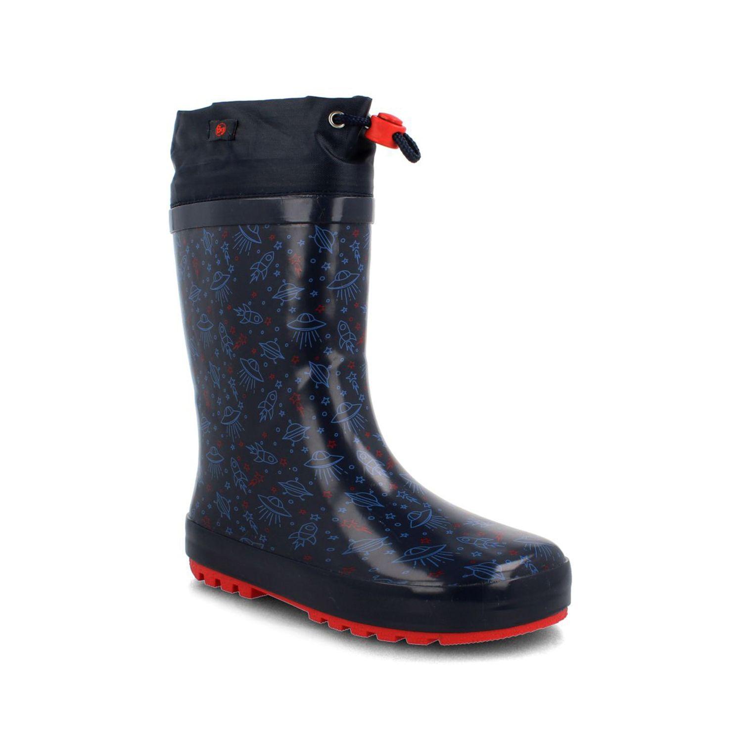 Bota De Agua Niña Bubblegummers Rainboot Lights Azul-1