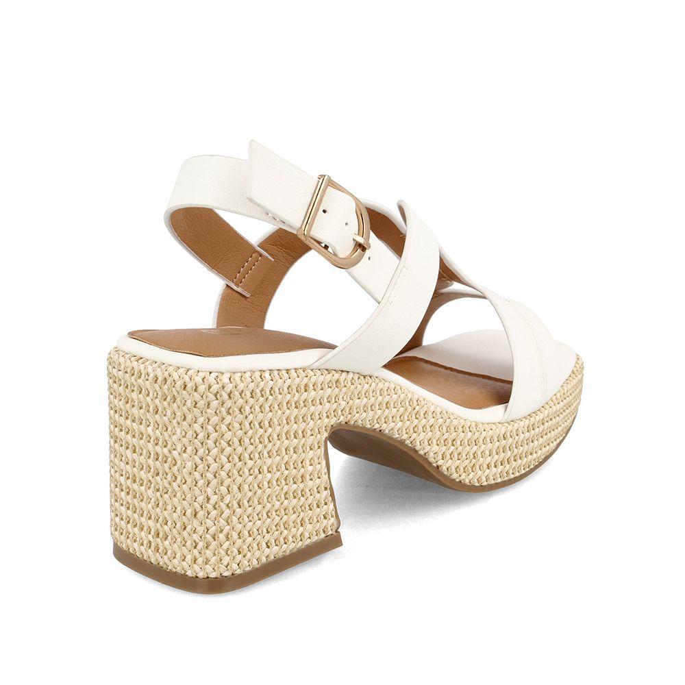 Sandalia Mujer Bata Fonk Blanco-3