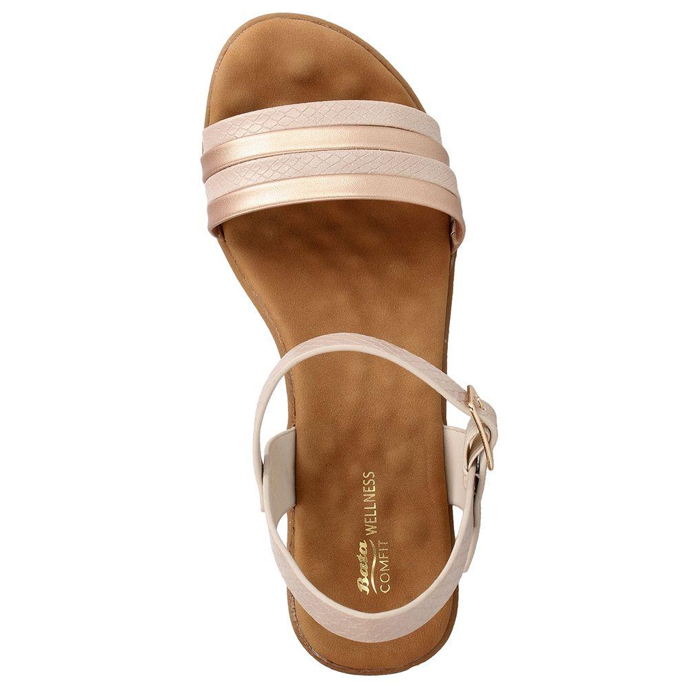 SANDALIA MUJER BATA COMFIT CERISE DORADO-5