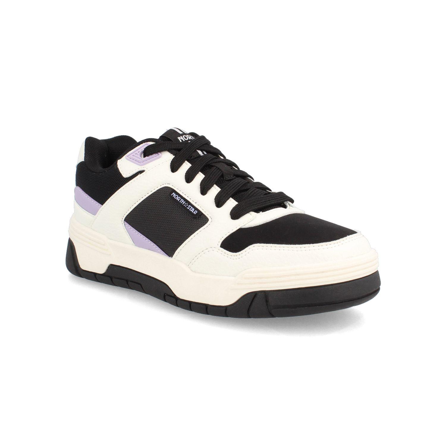 Zapatilla Mujer North Star Skater Chunk Blanco-Negro-1