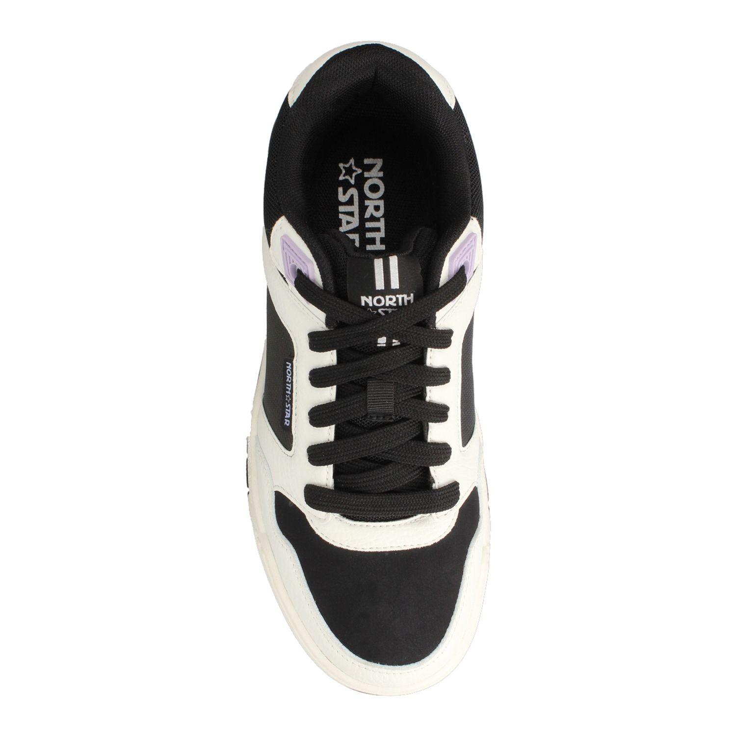 Zapatilla Mujer North Star Skater Chunk Blanco-Negro-3