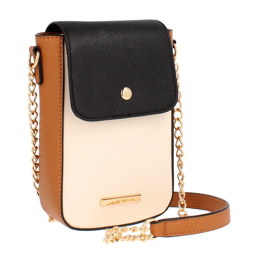 CARTERA MUJER BATA HILDA BEIGE - CAFÉ-1