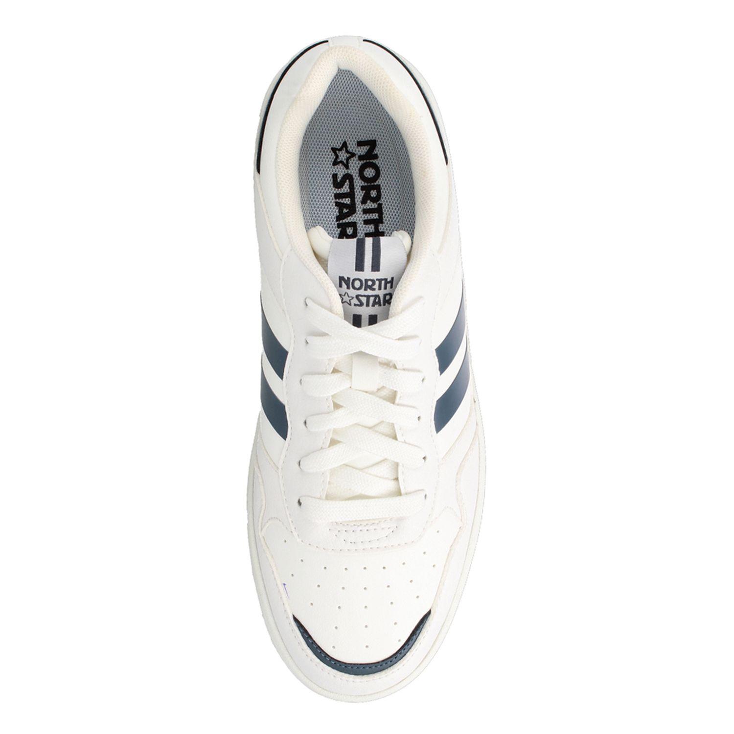 Zapatilla Mujer North Star Hem Blanco-Azul-3