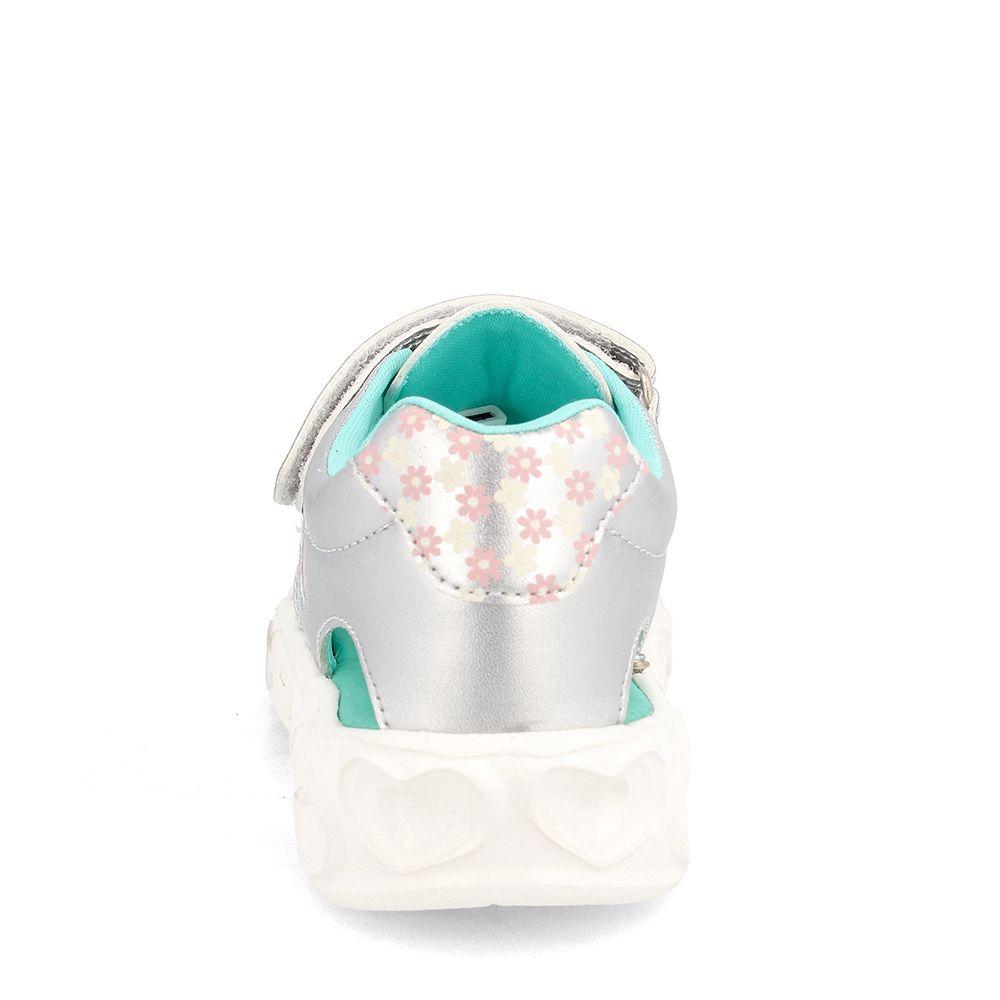 SANDALIA BUBBLEGUMMERS NIÑA HEART LITE PLATA 16 - 21-2