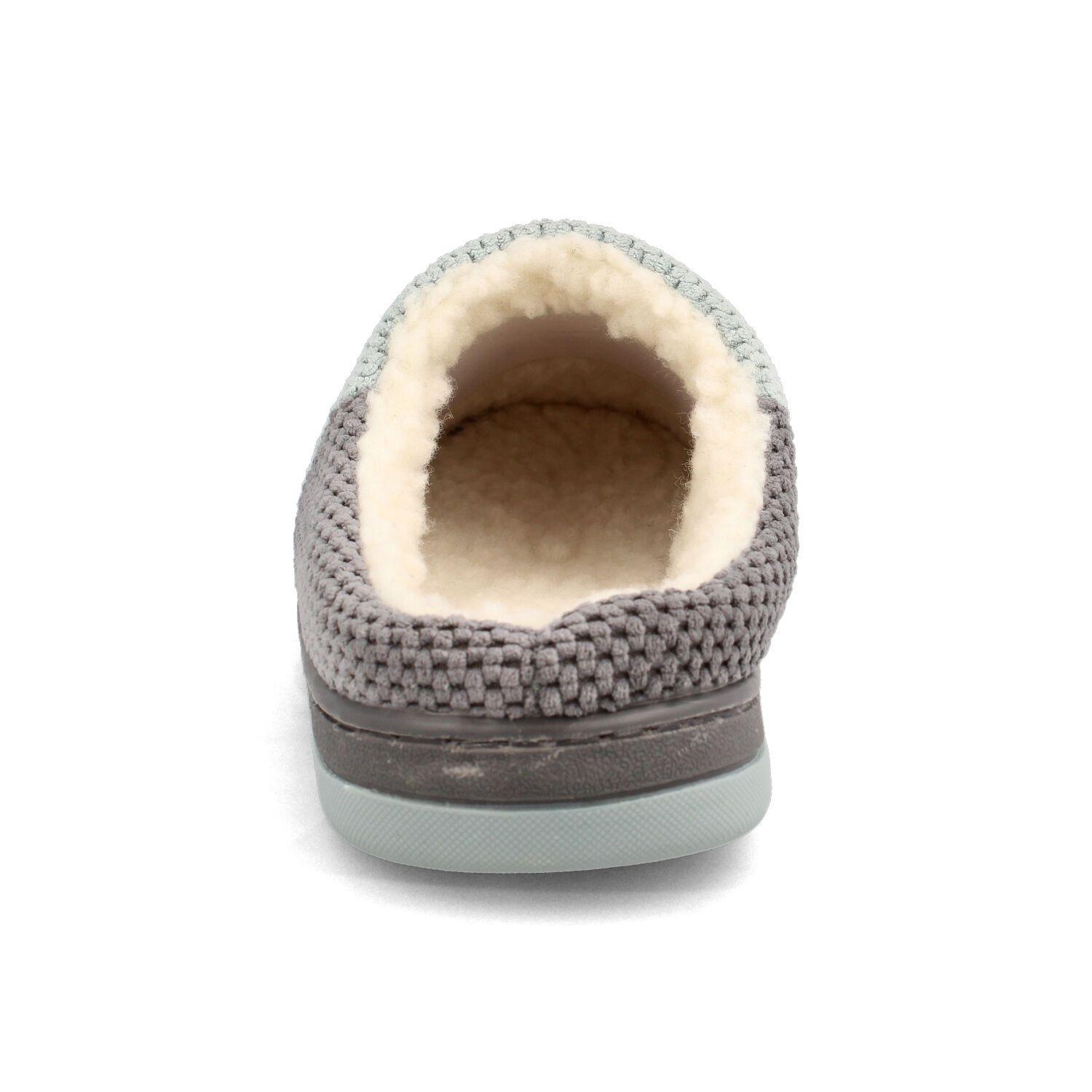 Pantufla Mujer Bata Lola Gris-Menta-2