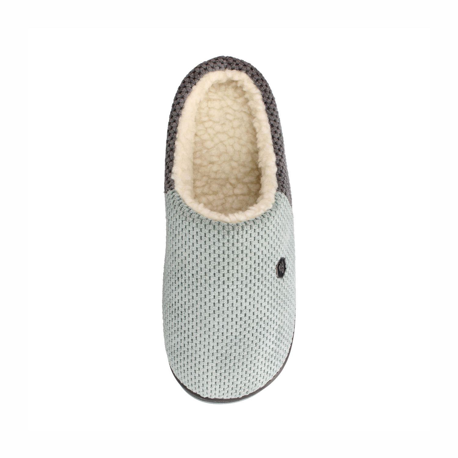 Pantufla Mujer Bata Lola Gris-Menta-3