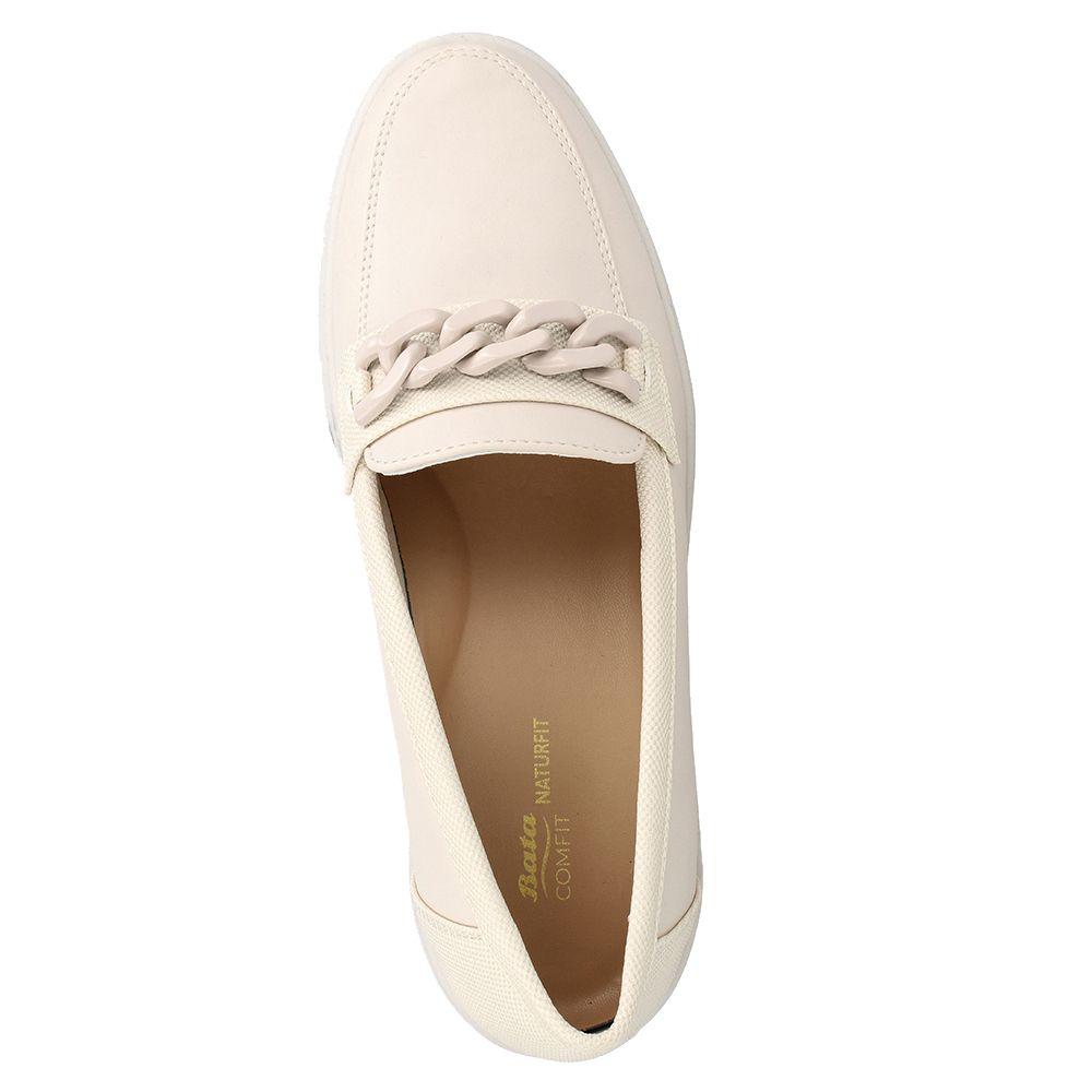 Mocasin Mujer Bata Fiona Blanco-5