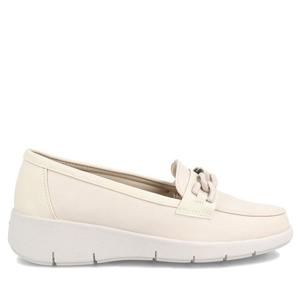 Mocasin Mujer Bata Fiona Blanco-0