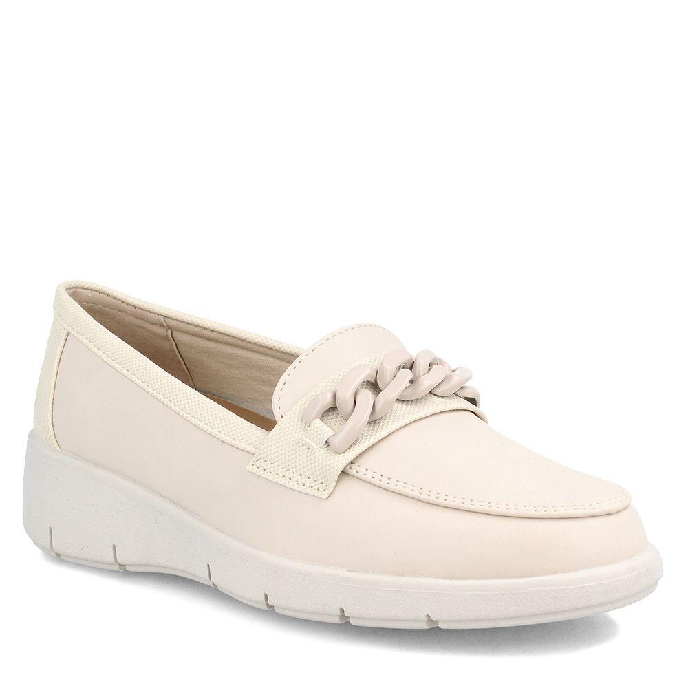 Mocasin Mujer Bata Fiona Blanco-1