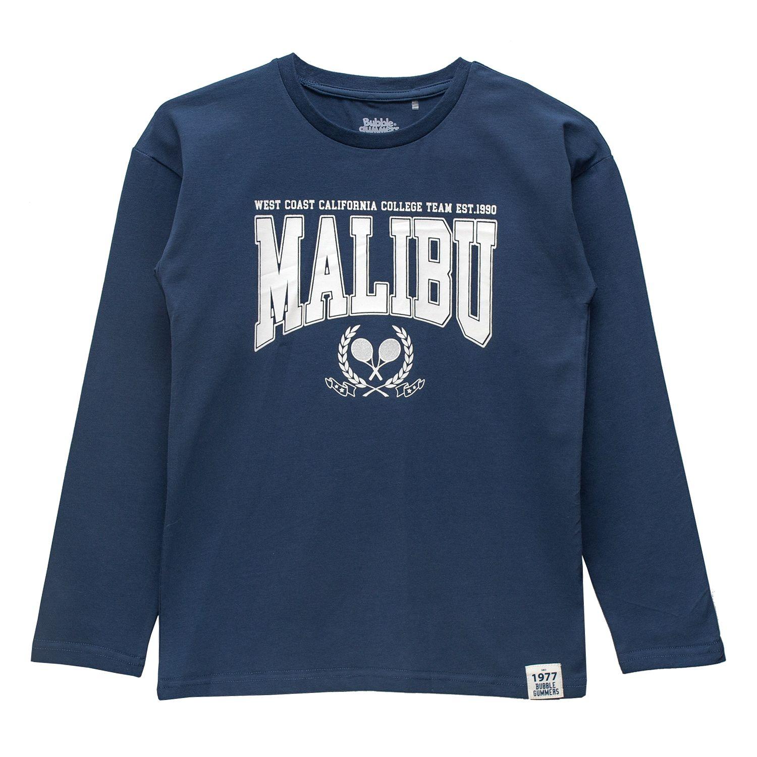 Polera Manga Larga Niño Bubblegummers Cedro Azúl-0