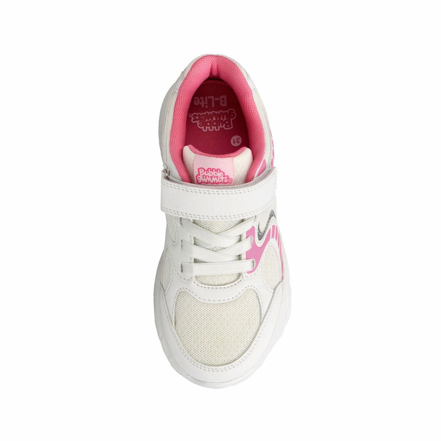 Zapatilla Niña Bubblegummers Derby Blanco - Fucsia-3