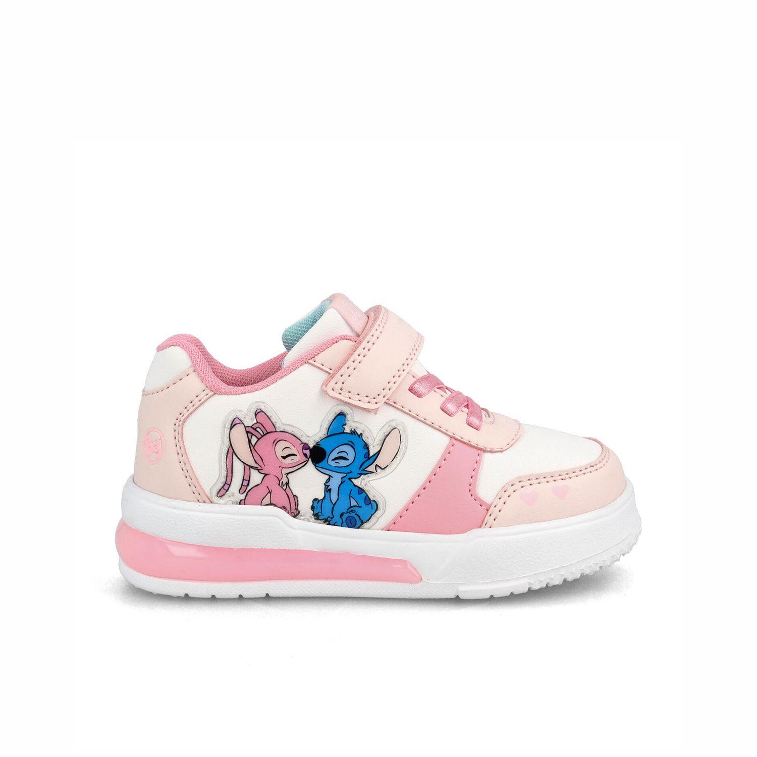 Zapatilla Niña Bubblegummers Stitch Blanco - Rosa-0