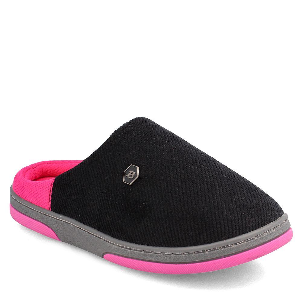 Pantuflas Mujer Bata Jeju Negro-Fucsia-0