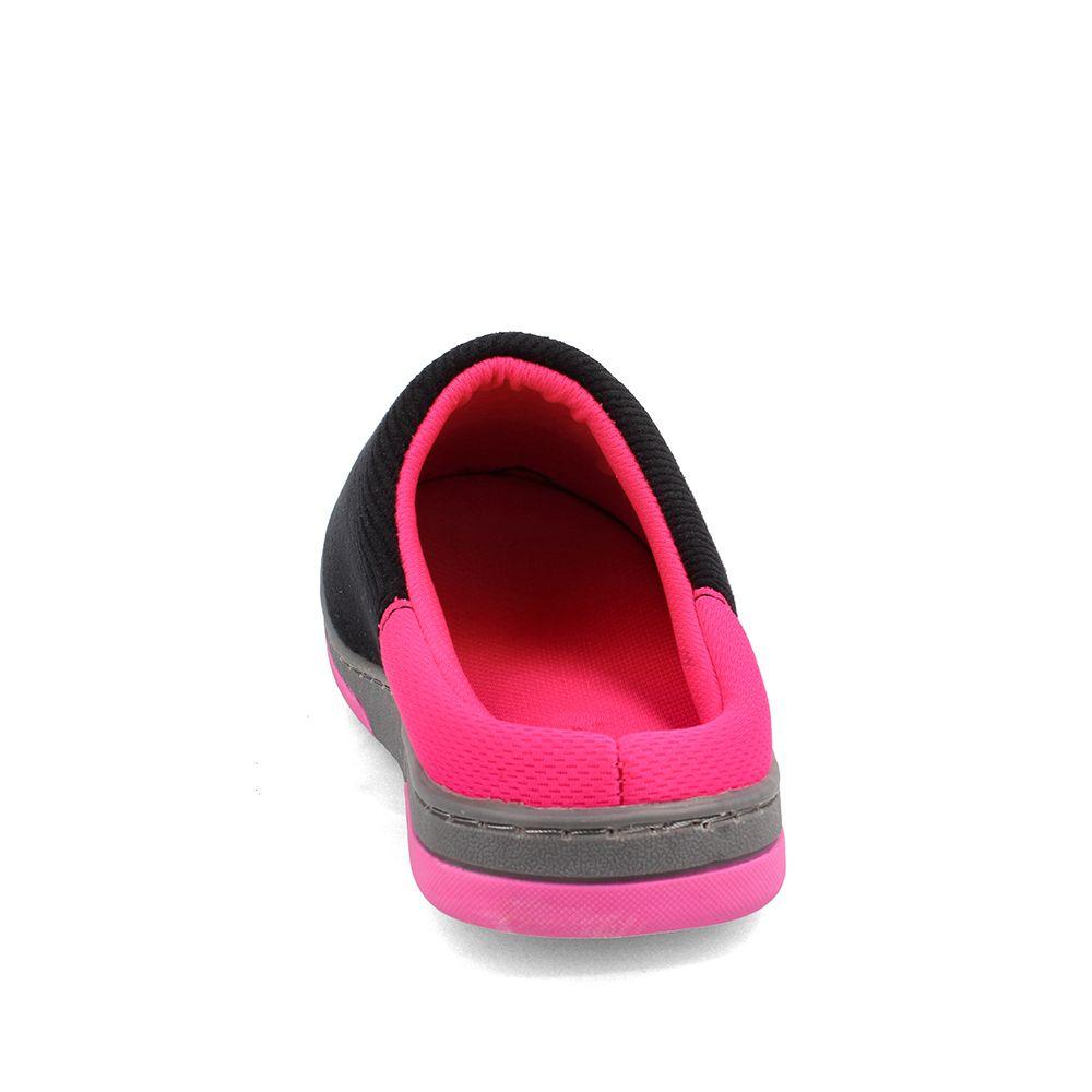Pantuflas Mujer Bata Jeju Negro-Fucsia-2