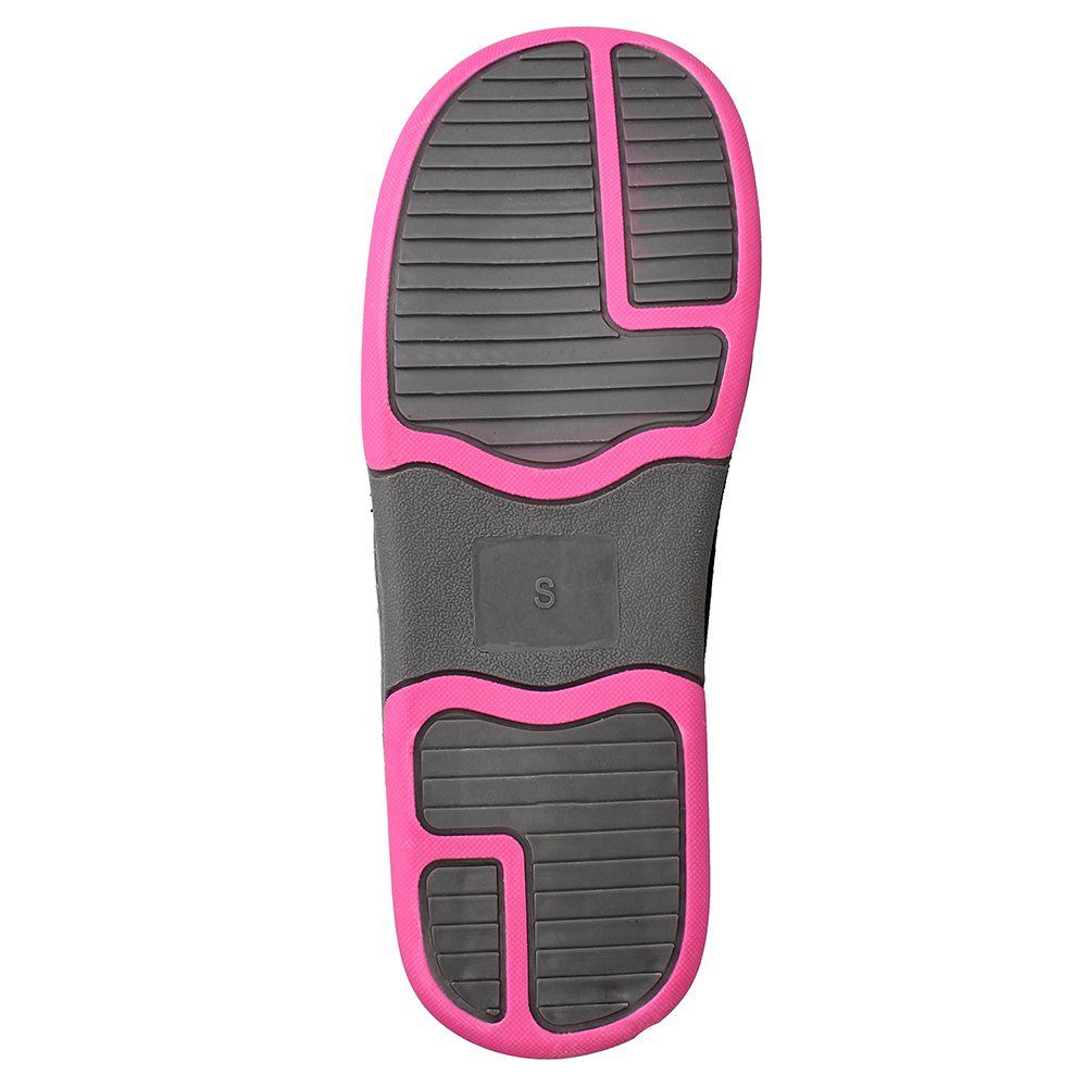 Pantuflas Mujer Bata Jeju Negro-Fucsia-6