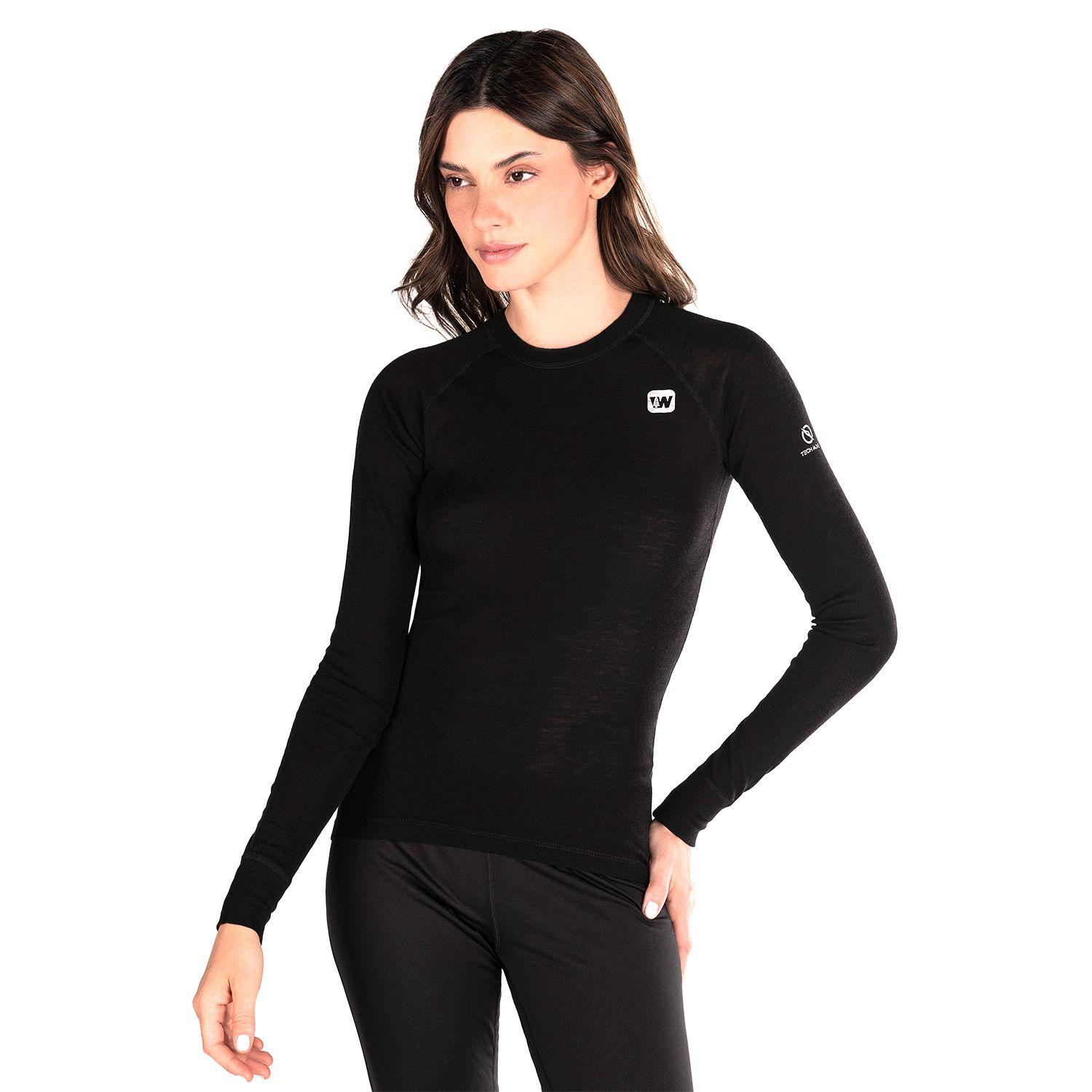 Primera Capa Mujer Weinbrenner First Layer Merino Negro-0