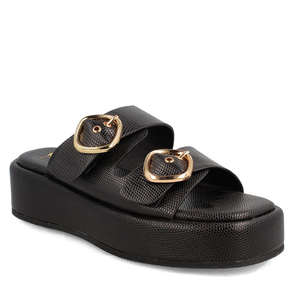 Sandalia Mujer Bata Crystal Negro-1