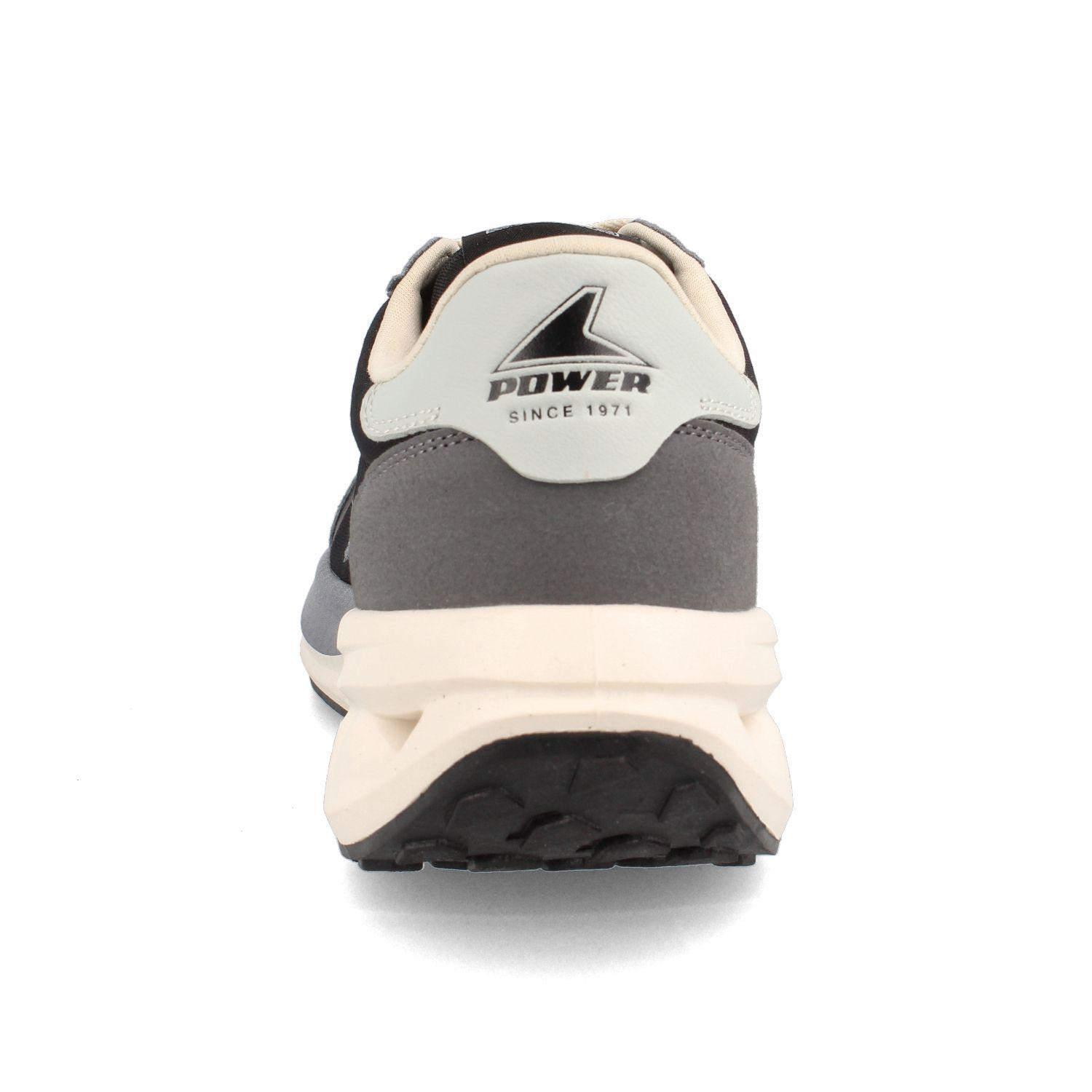Zapatilla Hombre Power Force 25 Retoro Negro-Gris-2