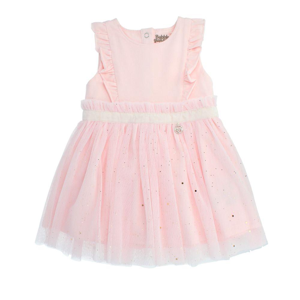 VESTIDO NIÑA BUBBLEGUMMERS ELEVATED NATURE LIGHT ROSA-0