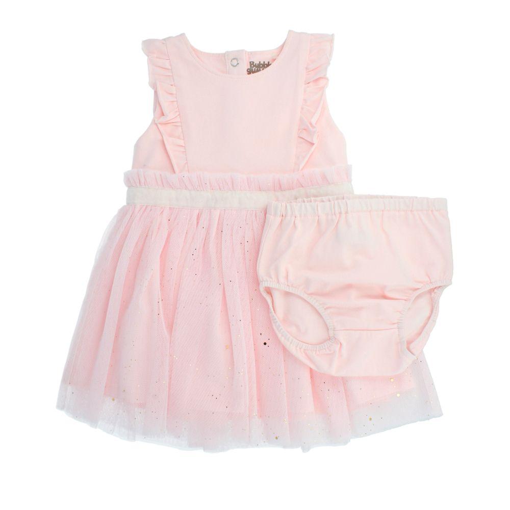 VESTIDO NIÑA BUBBLEGUMMERS ELEVATED NATURE LIGHT ROSA-2