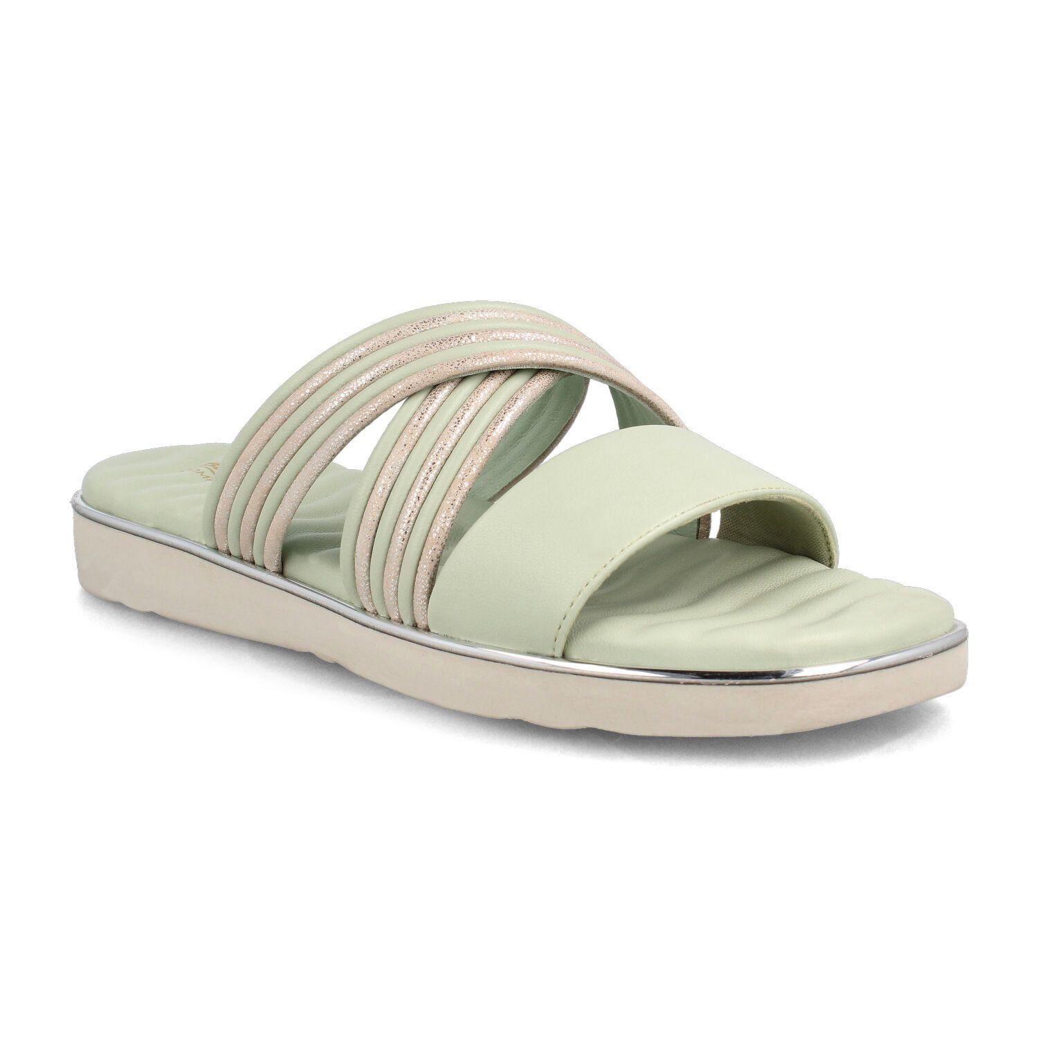 Sandalia Mujer Bata Megan Verde Claro-1