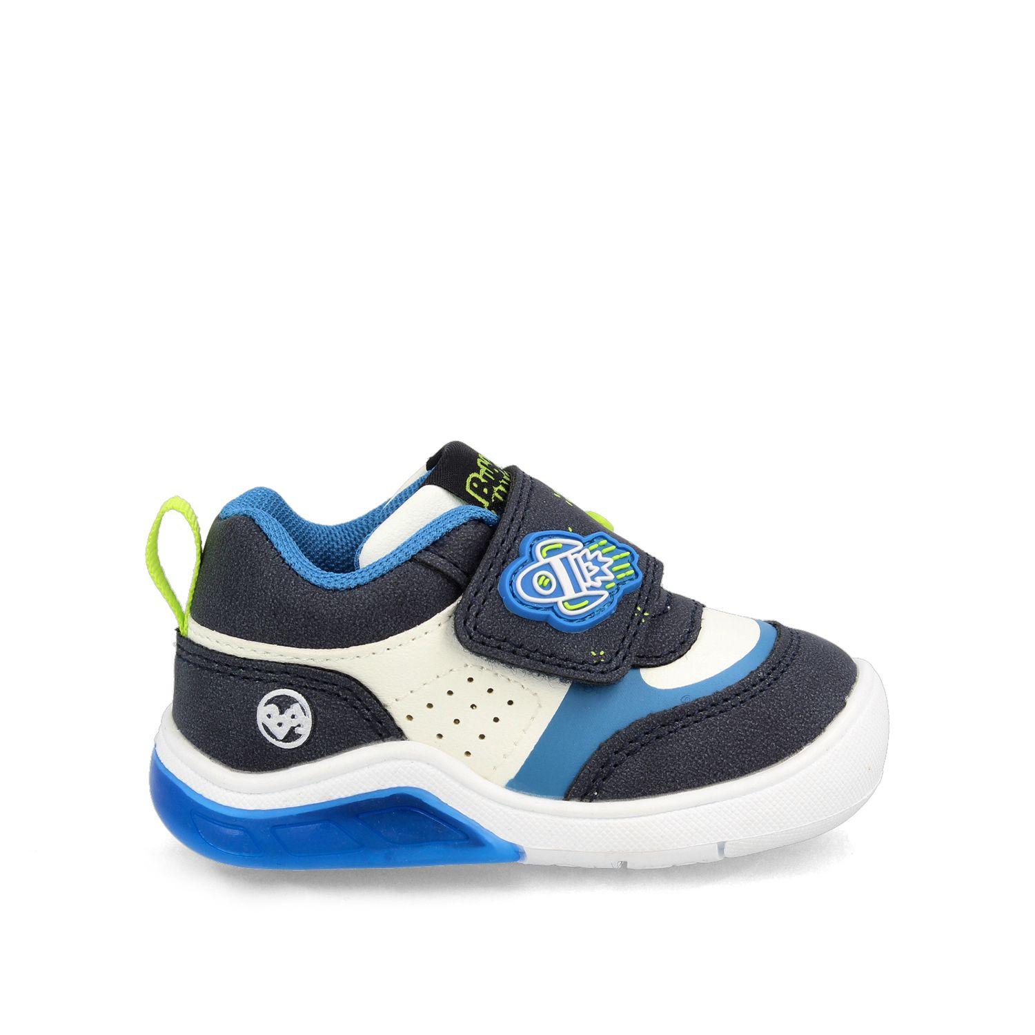 Zapatilla Niño Bubblegummers Luces Tokio Azul-Blanco-0