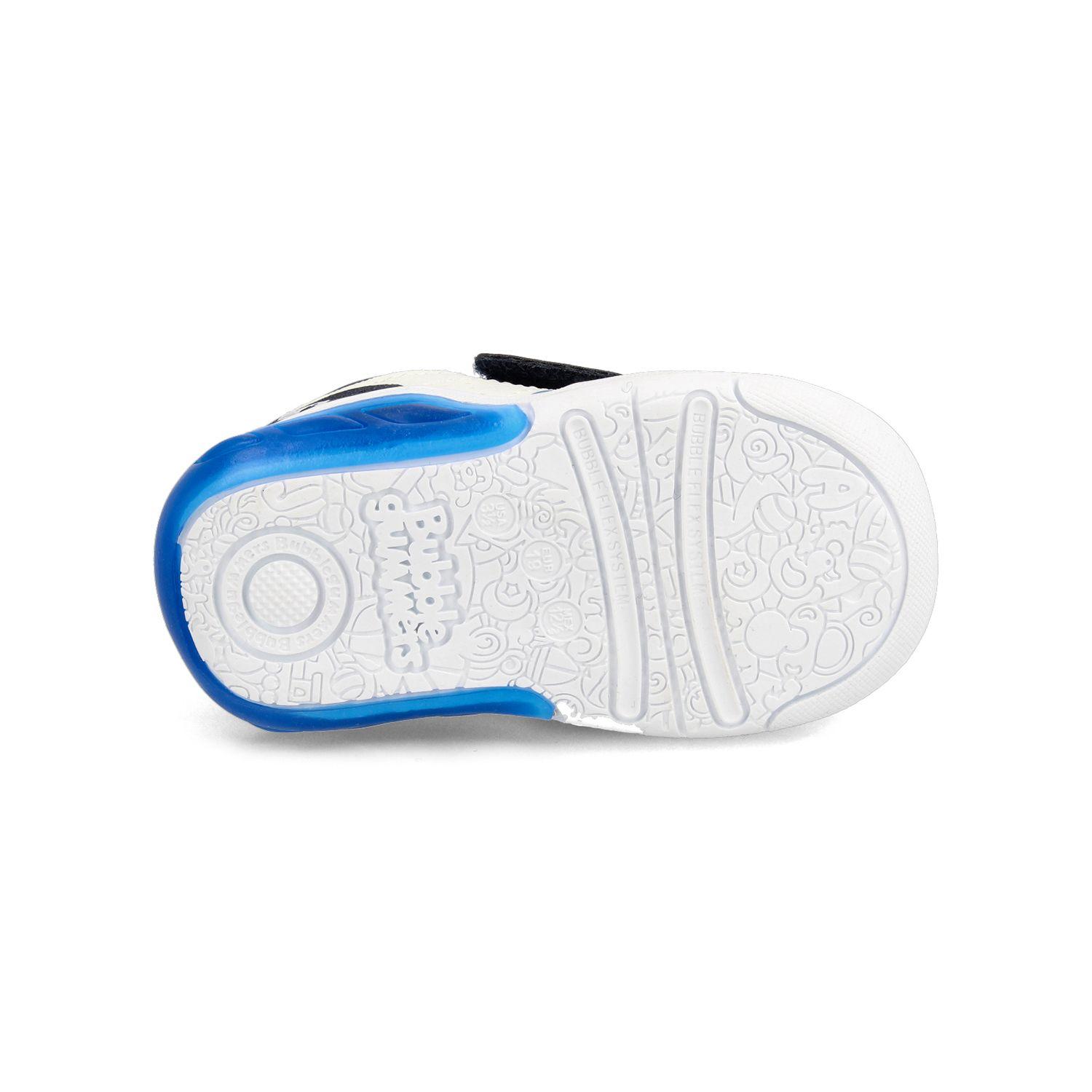 Zapatilla Niño Bubblegummers Luces Tokio Azul-Blanco-4