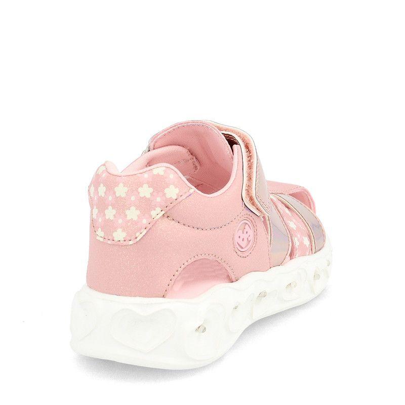 SANDALIA NIÑA BUBBLEGUMMERS HEART LITE ROSADO 22 - 25-3