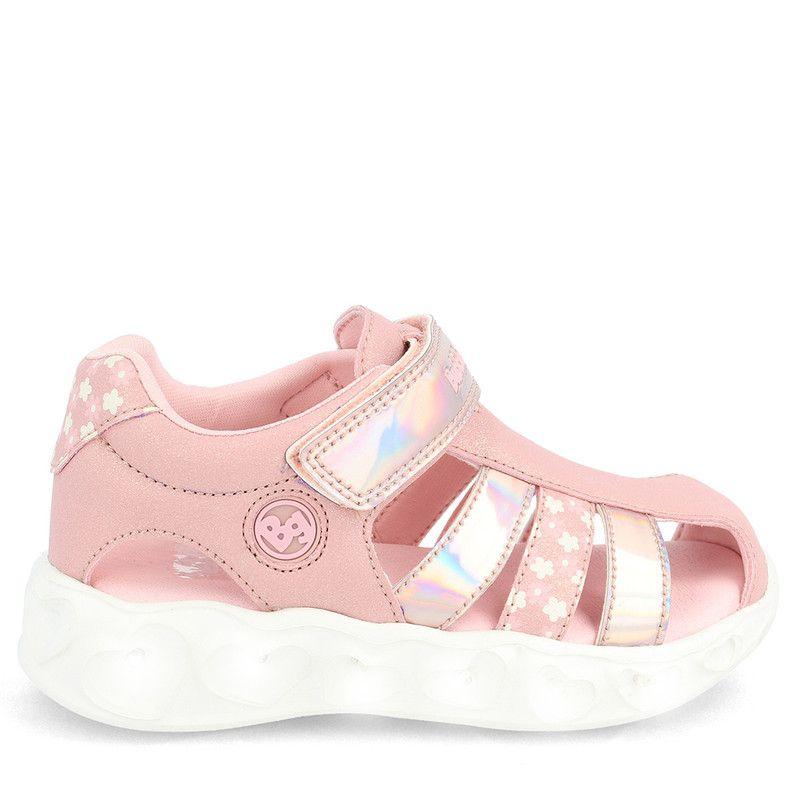 SANDALIA NIÑA BUBBLEGUMMERS HEART LITE ROSADO 22 - 25-7
