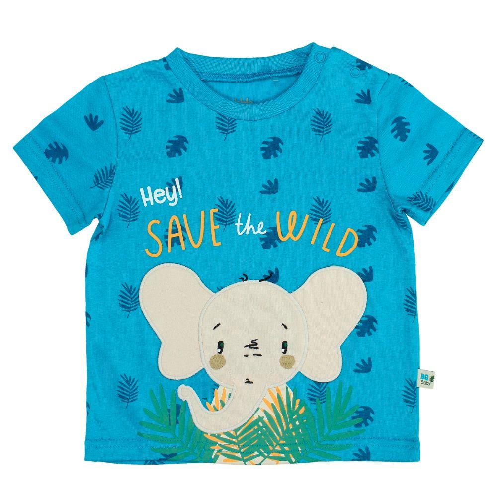 POLERA NIÑO BUBBLEGUMMERS ELEVATED NATURE ELEFANTE AZUL-0