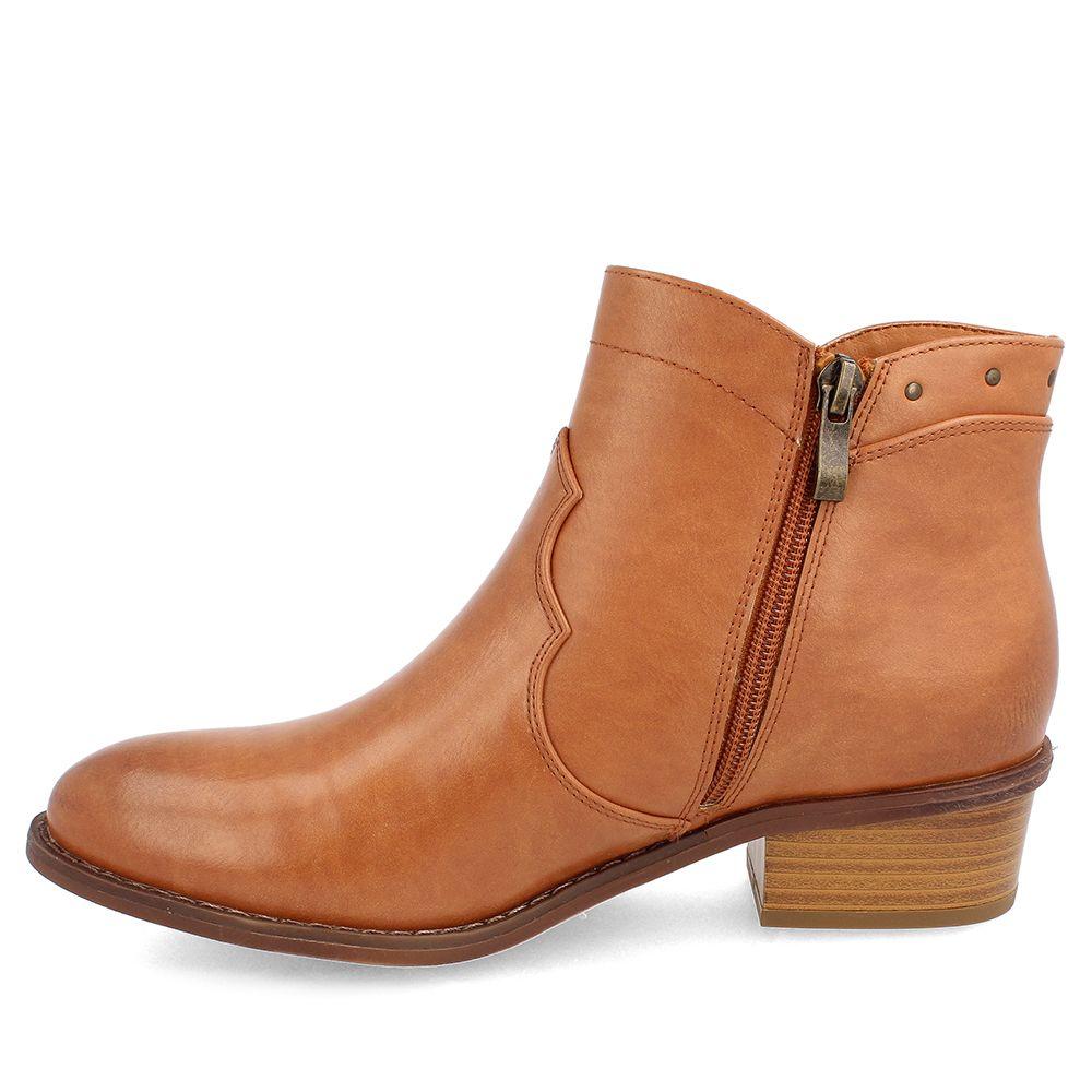 BOTÍN TEXANO MUJER BATA REAL CAMEL-1