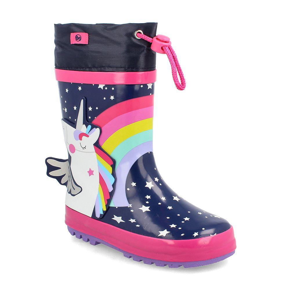 BOTA DE AGUA NIÑA BUBBLEGUMMERS UNICORN AZUL -FUCSIA 22-25-0
