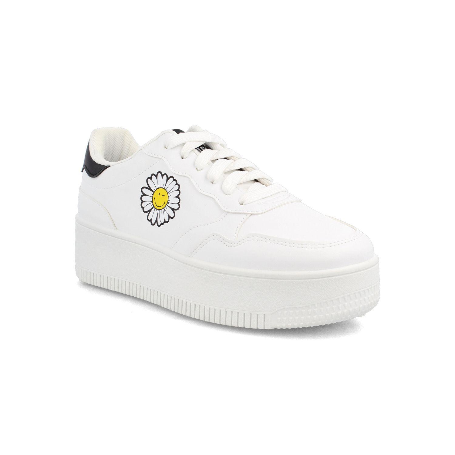 Zapatilla Mujer North Star SmileyWorld Mayo Blanco-1