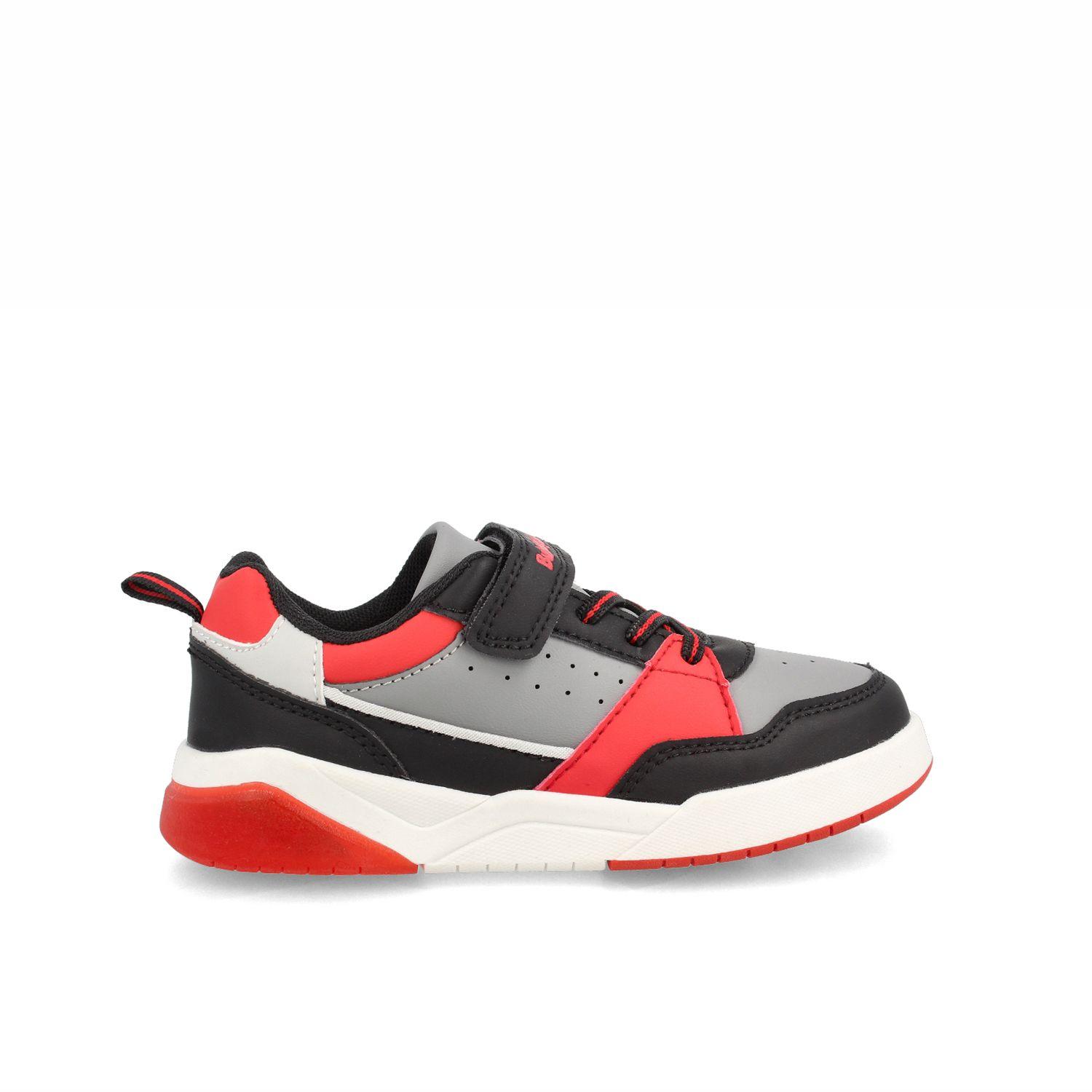 Zapatilla Niño Bubblegummers Dakar Gris-Rojo-0