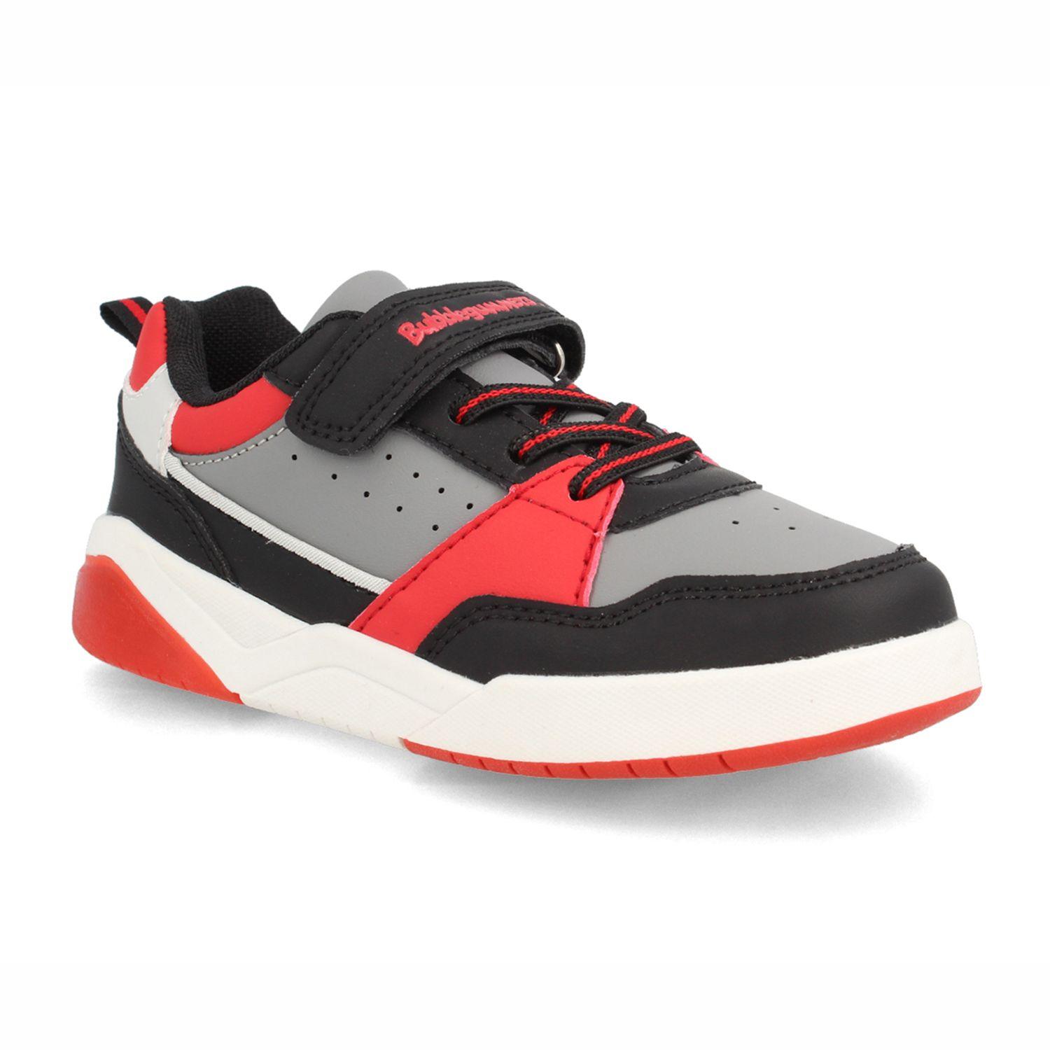 Zapatilla Niño Bubblegummers Dakar Gris-Rojo-1