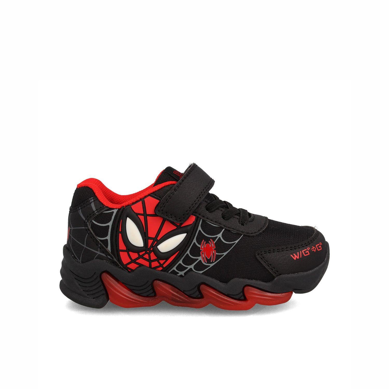 Zapatilla Niño Bubblegummers Spiderman Negro - Rojo-0