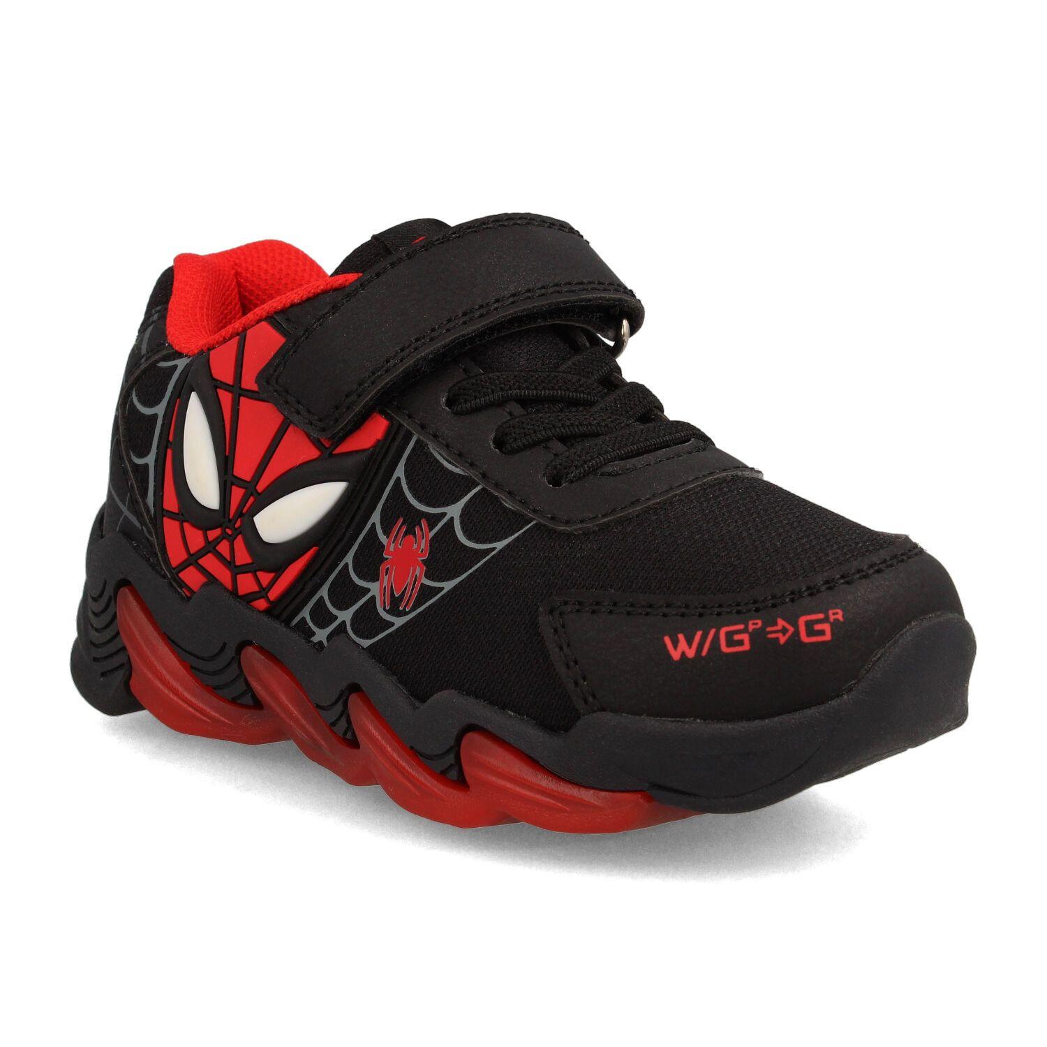 Zapatilla Niño Bubblegummers Spiderman Negro - Rojo-1