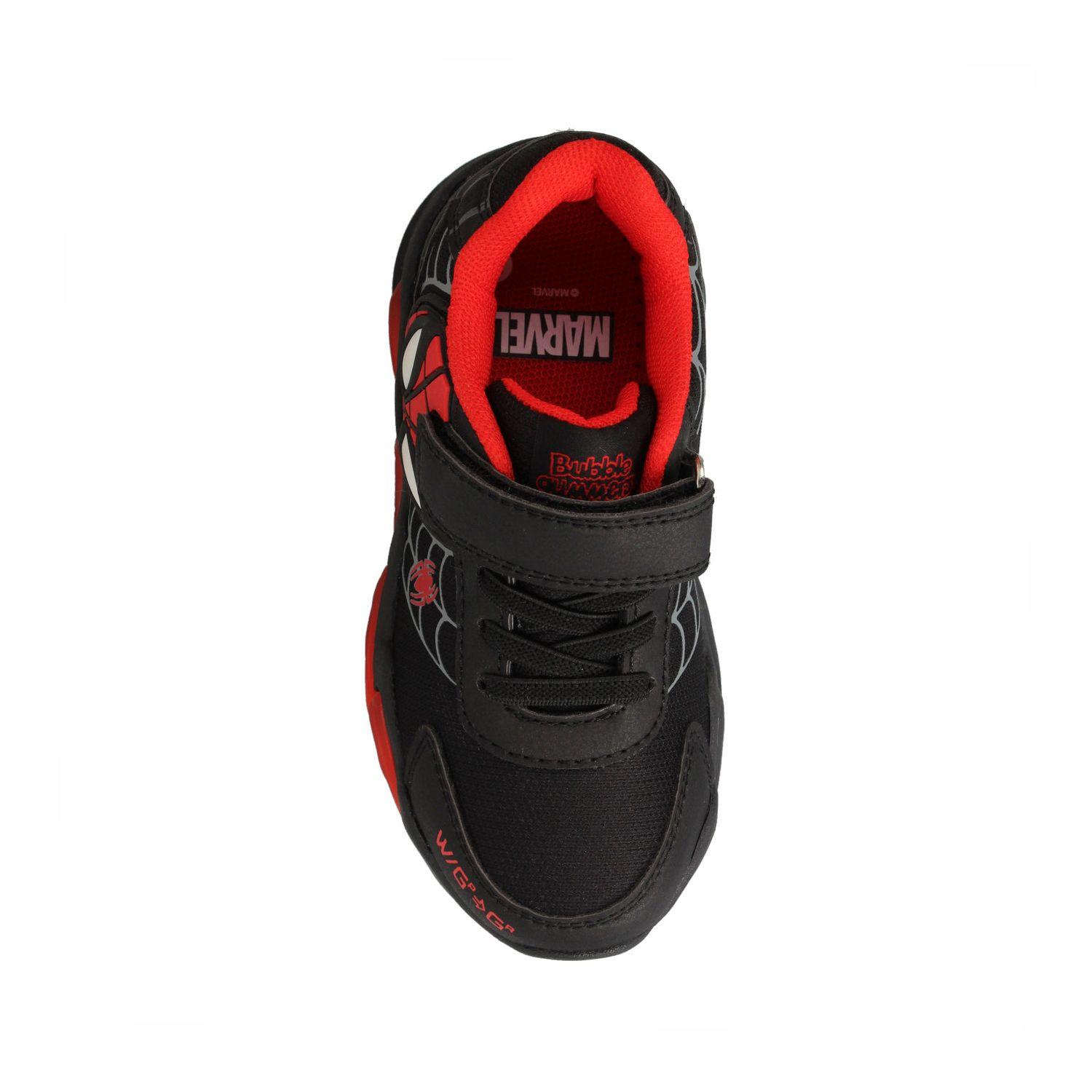 Zapatilla Niño Bubblegummers Spiderman Negro - Rojo-3