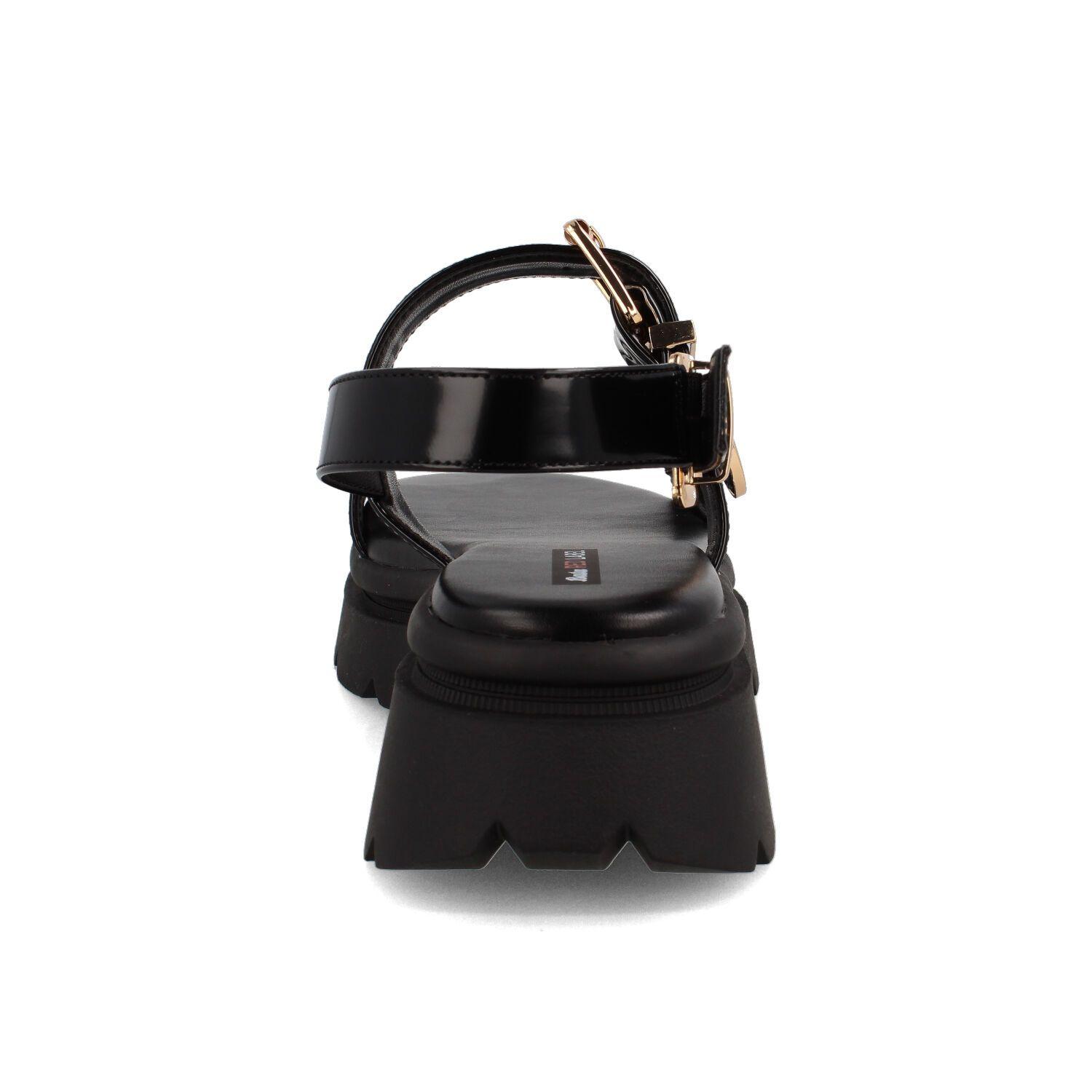 Sandalia Mujer Bata Frasia Negro-2