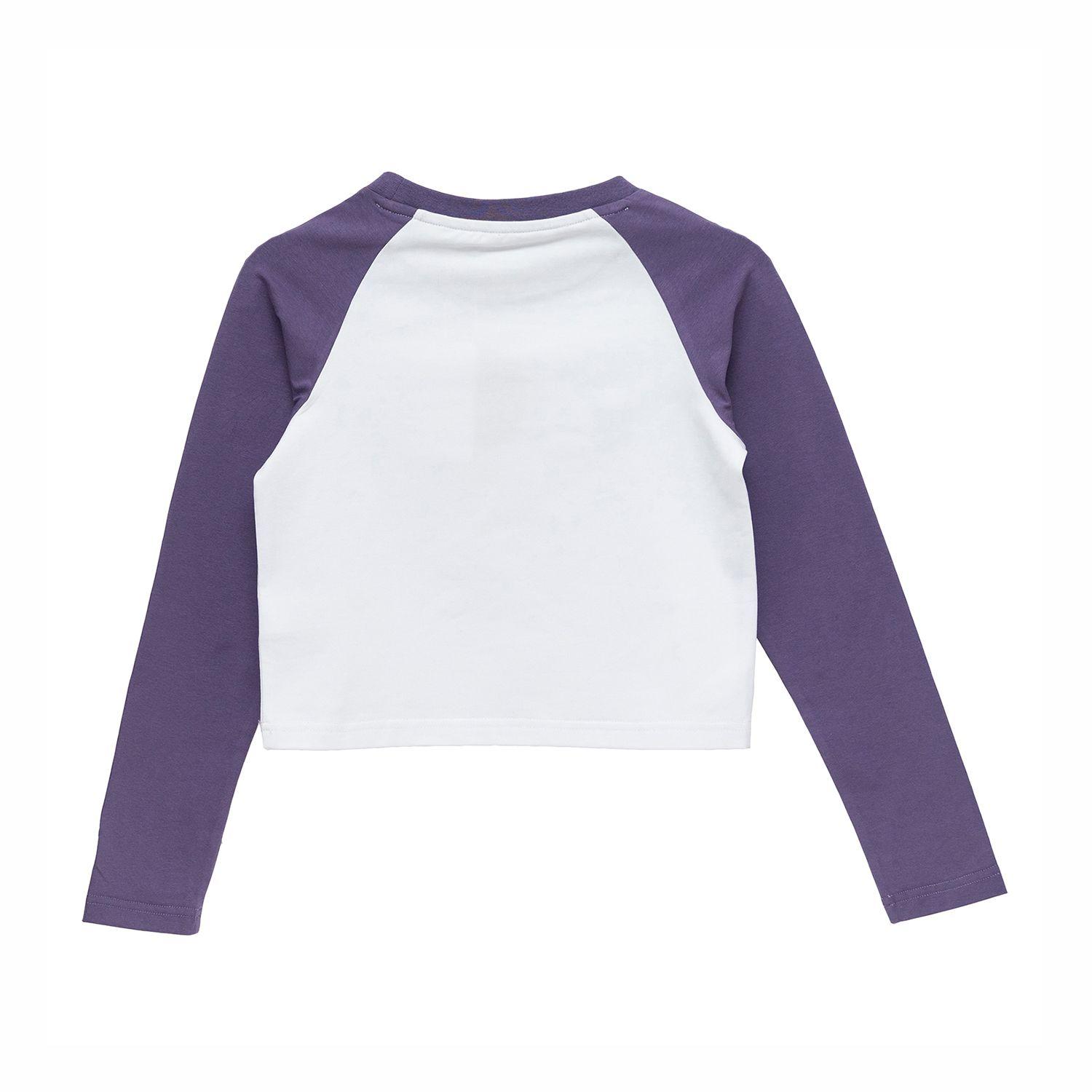 Poleras Manga Larga Niña Bubblegummers Amalfi Blanco - Lila Teens-1