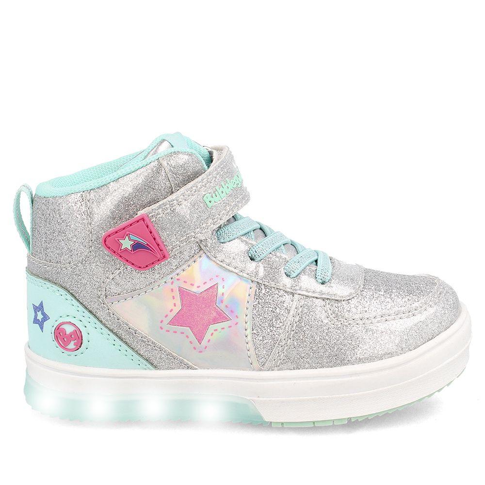 ZAPATILLA NIÑA BUBBLEGUMMERS NEON PLATEADO 26 - 29-7