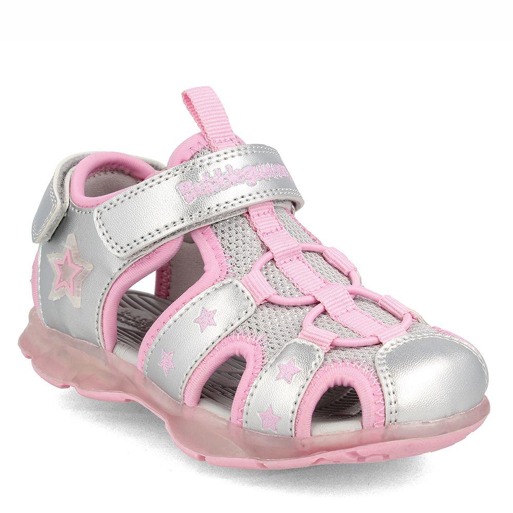 Sandalia  Niña Bubblegummers Unai Plateado-Rosado-0